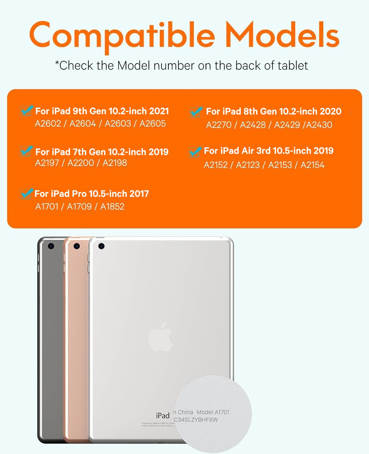 CHESONA for iPad 9th/8th/7th Generation Case with Keyboard, Detachable Wireless Keyboard with Pencil Holder, Rechargeable Stand Folio Keyboard Case for iPad 9th 2021/8th 2020/7th Gen 10.2-inch, Black