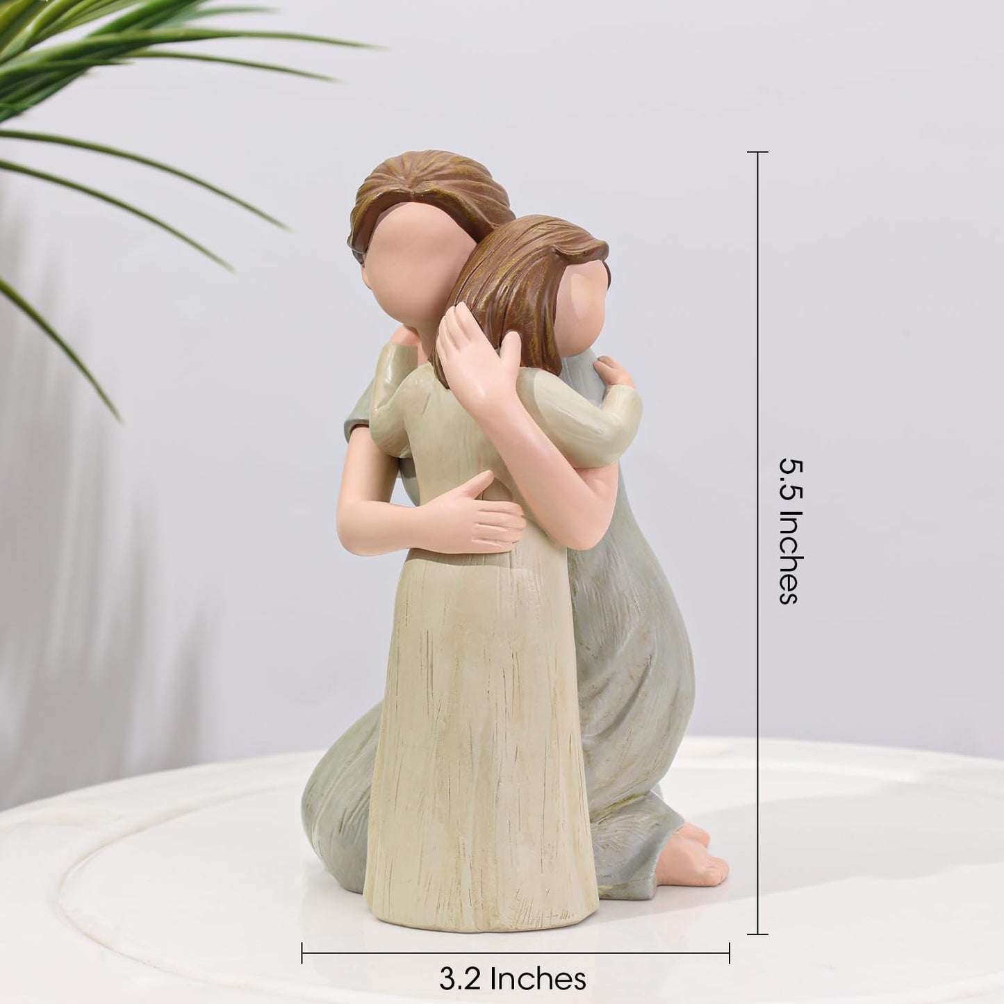 Hensonever Mother and Son Figurine Sculpture, The Greatest Bond Mom and Child Statue, Sculpted Hand-Painted Figure Love My Son Gift for Mother’s Day Anniversary Birthday