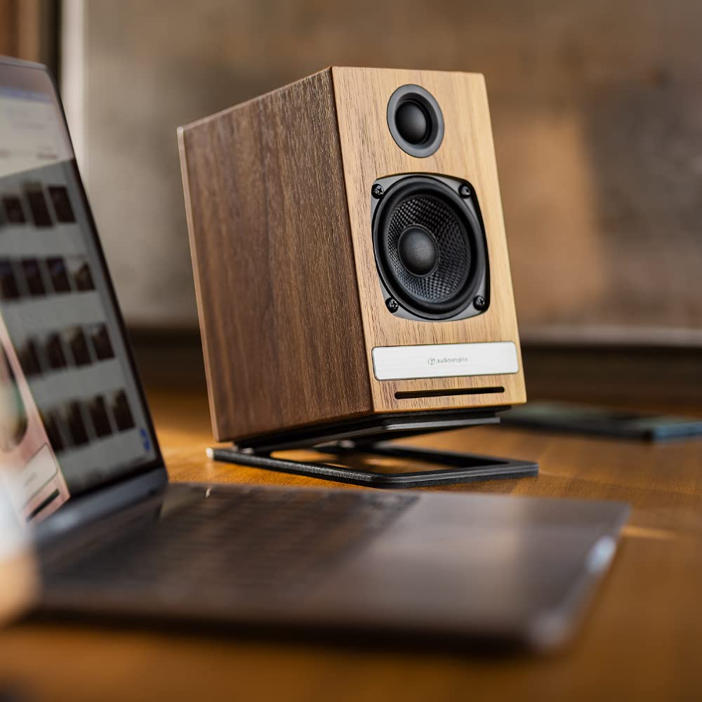 Audioengine DS1M Small Metal Speaker Stands - Tilted Steel Desktop Speaker Stands for Pc, Gaming and Studio Speakers