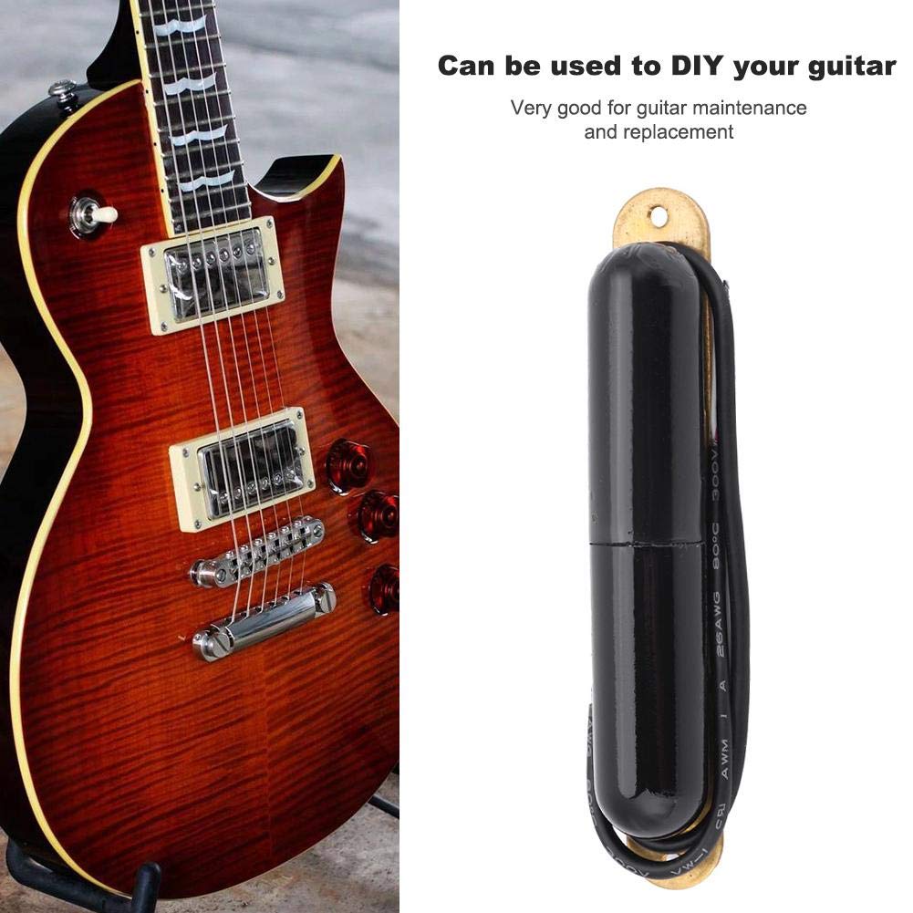Electric Guitar Pickup, Alnico V Magnet Lipstick Tube Pickup Electric Guitar Single Coil for Guitar(Black)