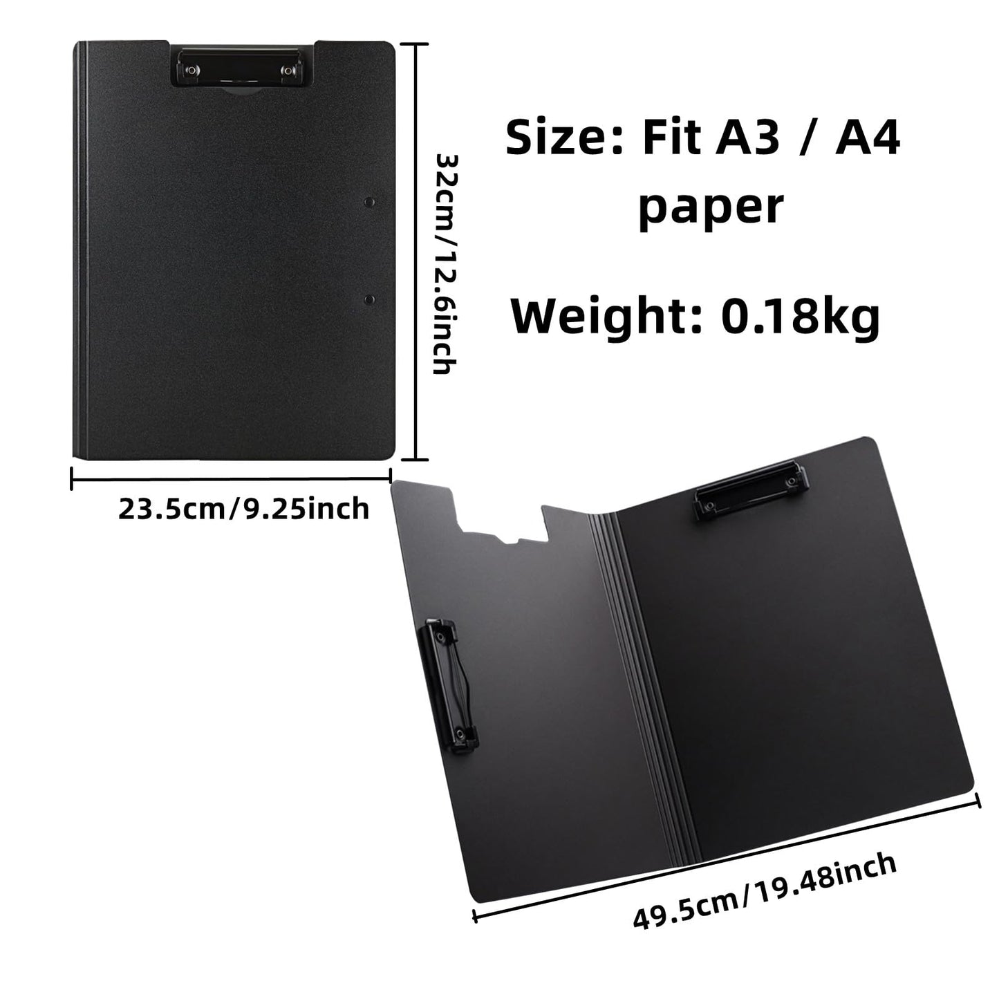 Clipboard Folder, 6 Pack A4 Foldable Clipboards File Folder Flip Writing Pad for Memo Form Document & School Office Work - Dark Blue