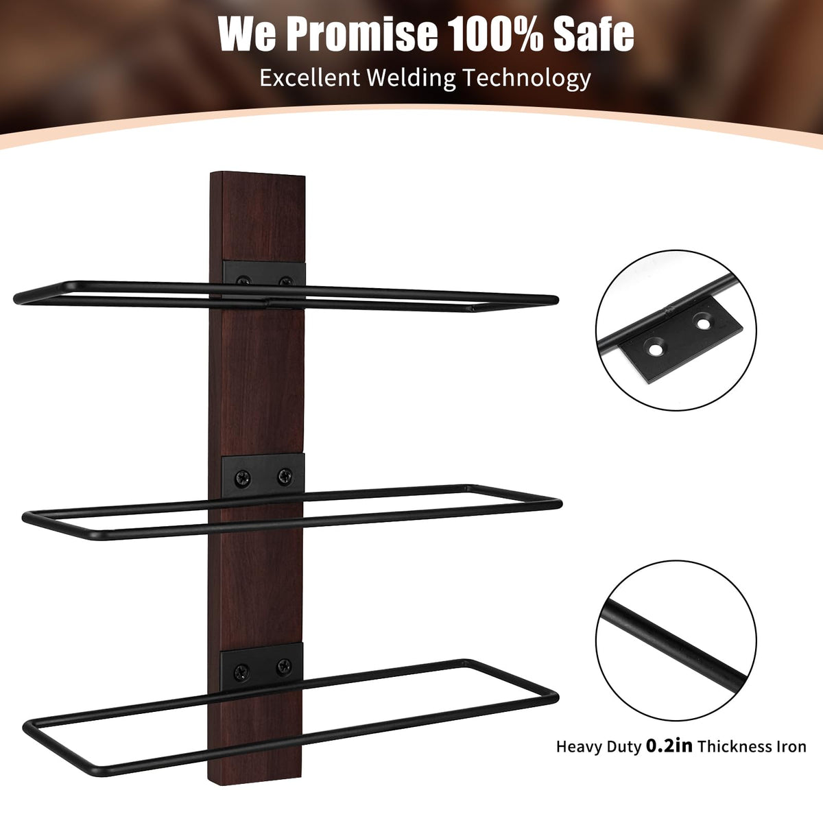 AGJIDSO Wine Rack Wall Mounted, 9 Bottles Vertical Wine Bottle Rack Wall Mounted,Solid Wood Wine Racks for Wall,Wall Hanging Wine Racks for Wine Bottles, Corner Wine Rack Wall Mounted for Kitchen,Bar