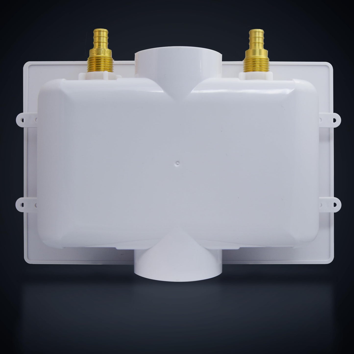 D.N. Washing Machine Outlet Box with Valves Dual Drain Washer PEX Laundry Box 1/2 Inch PEX Connection x 3/4 Inch MHT