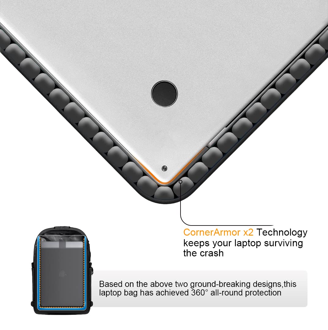 Tzowla Canvas Laptop Backpack Men,Bag for Women,Anti-Theft Rucksack Fits 15.6 Inch Laptop,School Work Travel College Backpack,Bookbag with USB Charging Port and Lock,Dark Grey