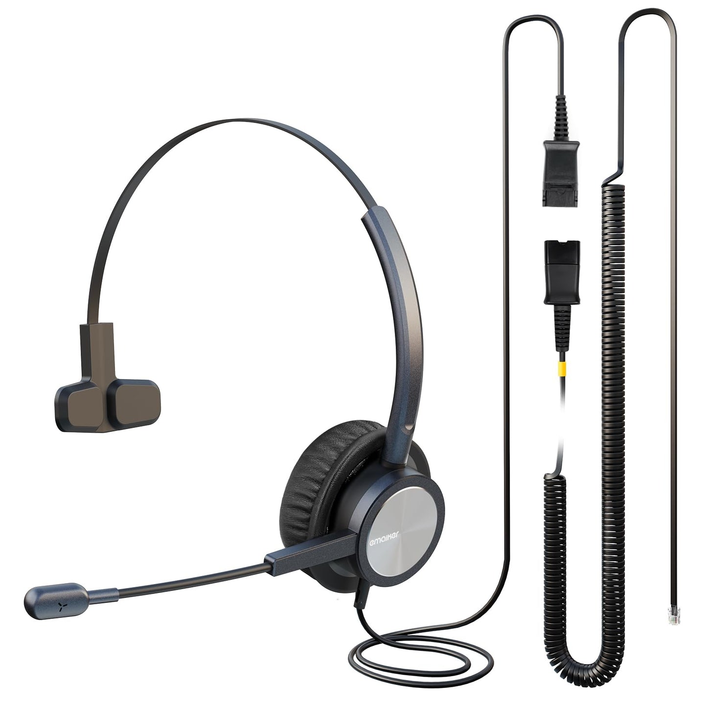Wired Phone Headset One Ear, Call Center Office Telephone Headset with U10 RJ9 Cable, Works for Cisco Deskphone CP-7841 7931G 7940 7941G 7942G 7945G 7960 7961G 7962G 7965G 7970 8841 8865 8961 9951
