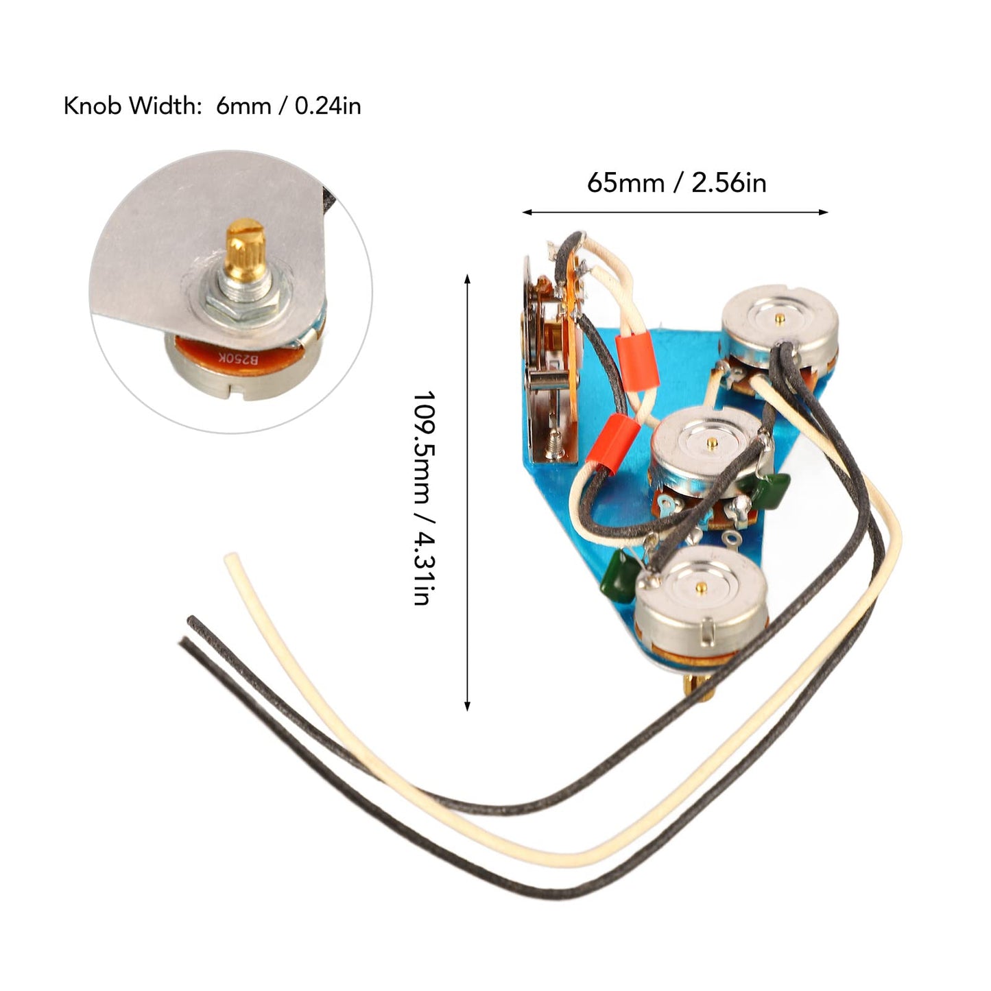 Strat-Style Guitar Wiring Harness Prewired Upgrade – Guitar Wiring Harness Set Prewired, Quick Install, Enhanced Tone, Reliable Performance for Guitar Enthusiasts