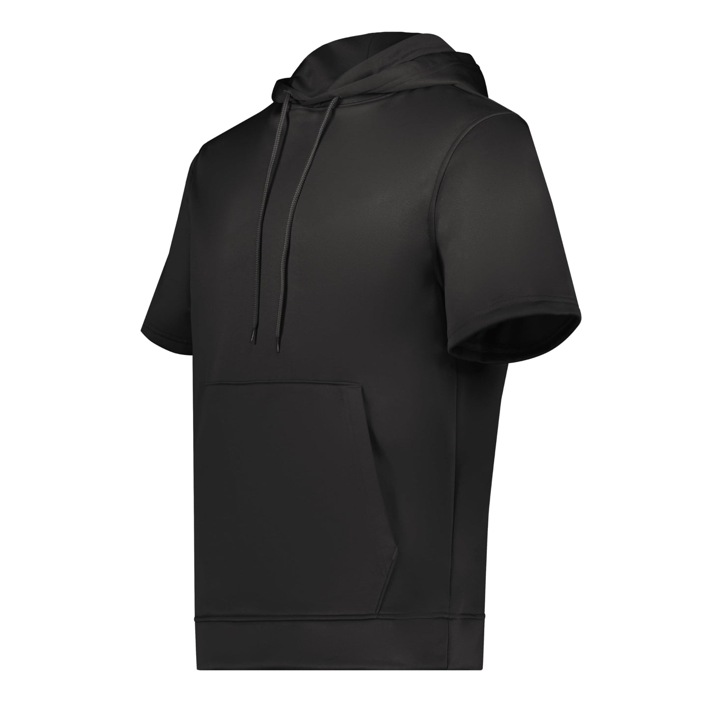 Augusta Sportswear Men's Wicking Fleece Short Sleeve Hoodie, Black, 3X-Large