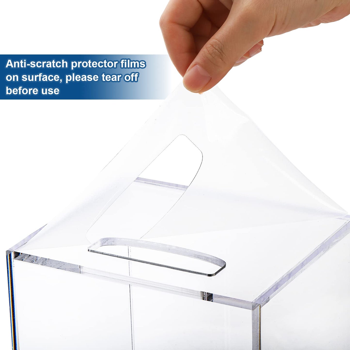 Frcctre 2 Pack Acrylic DVD/CD Storage Box, Clear DVD Holder Case with Handles Holds 27 pcs, Stackable Storage Container Shelf Organizer Bin for CDs, Video Games, Blu-ray, Books, Home, Office