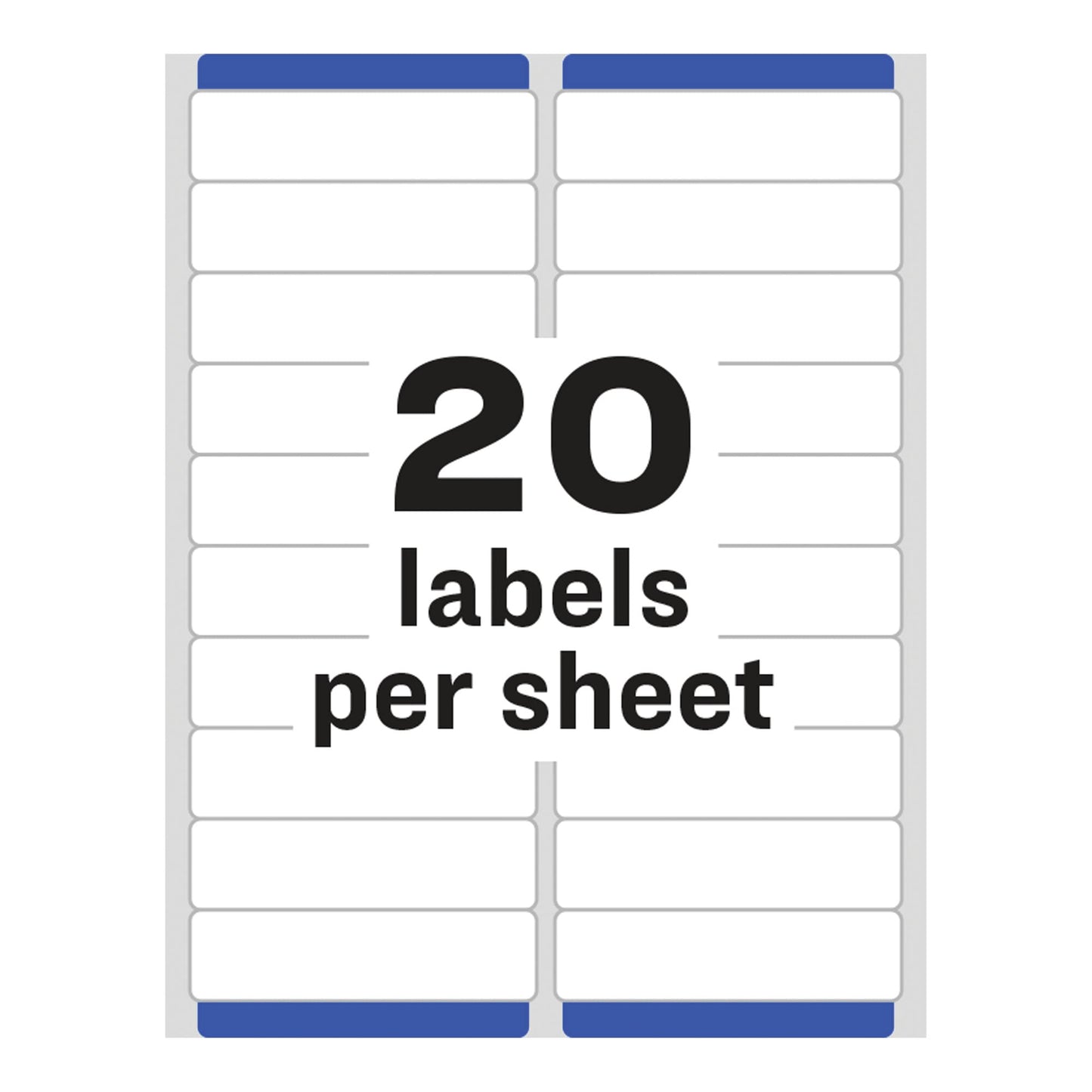 White Easy Peel Address Labels with Sure Feed, Laser,