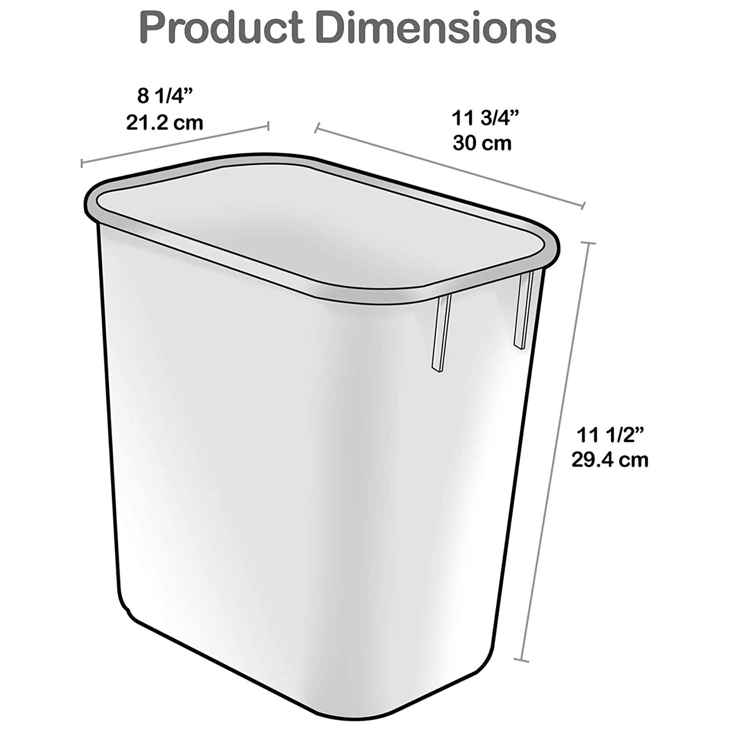 Acrimet Wastebasket Bin for Recycling and Waste, 3.25 Gallon/ 13 Quart/ 12 Liter (Plastic) (Green and Blue) (Set of 2)