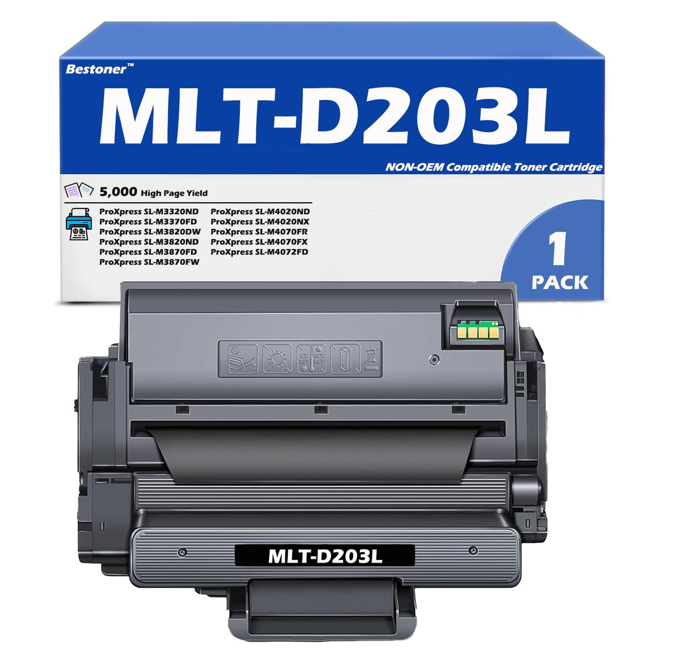 1PK Compatible Replacement for Samsug MLT-D203L 203L 203 High Yield Black Toner Cartridge for ProXpress M3370FD M3870FW M4070FR M3320ND M3820DW M4020ND Printers
