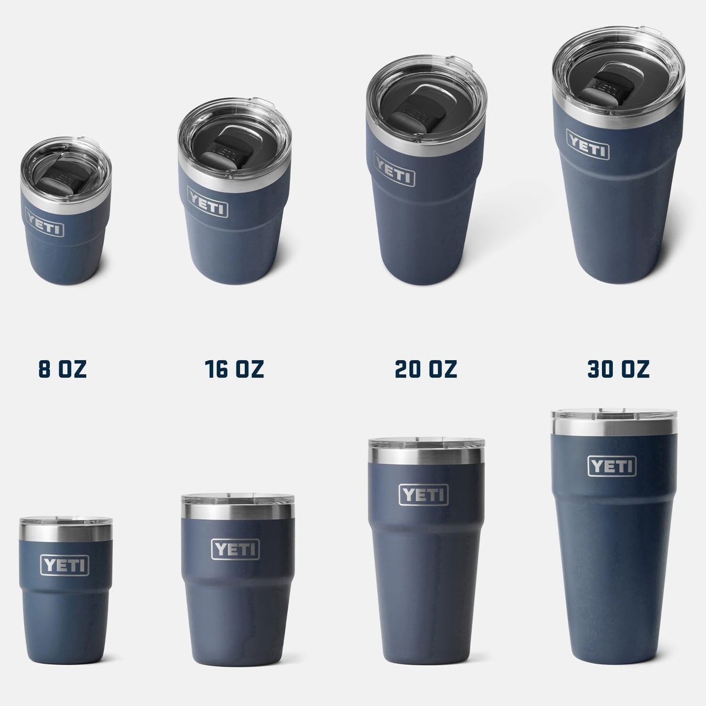 YETI Rambler 16 oz Stackable Tumbler, Vacuum Insulated, Stainless Steel with MagSlider Lid, Royal Blue