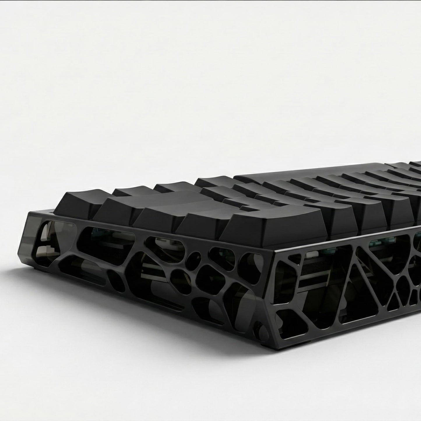 Hyekit 60% Transparent Polycarbonate Keyboard Case for Wooting60 Mad60 Win60 GH60 HM66 M6lite Rakka - Easy Installation