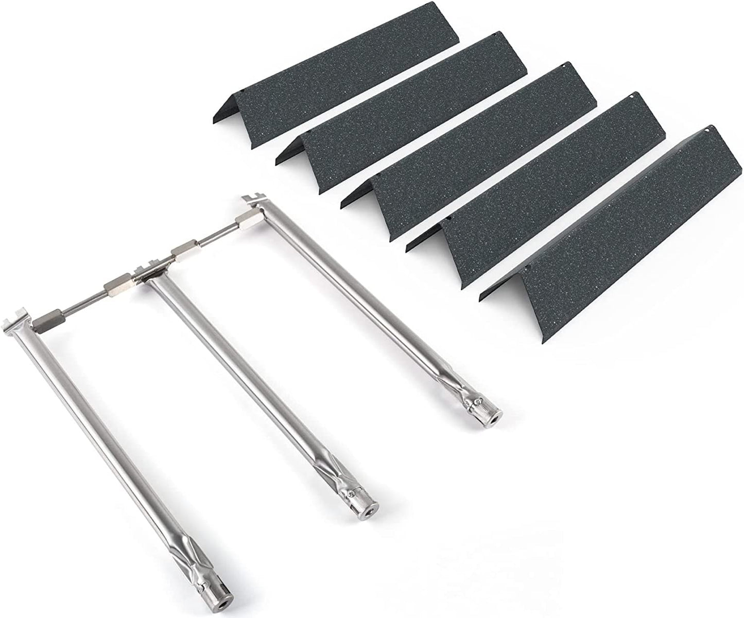 7636 Porcelain-Enameled Flavorizer Bars and 69787 Grill Burner Tubes Replacement Parts for Weber Spirit E-310 S-310 E-320 S-320 E-330 S-330 SP-330 (2013-2017) Gas Grills with Front Control,5 Pack