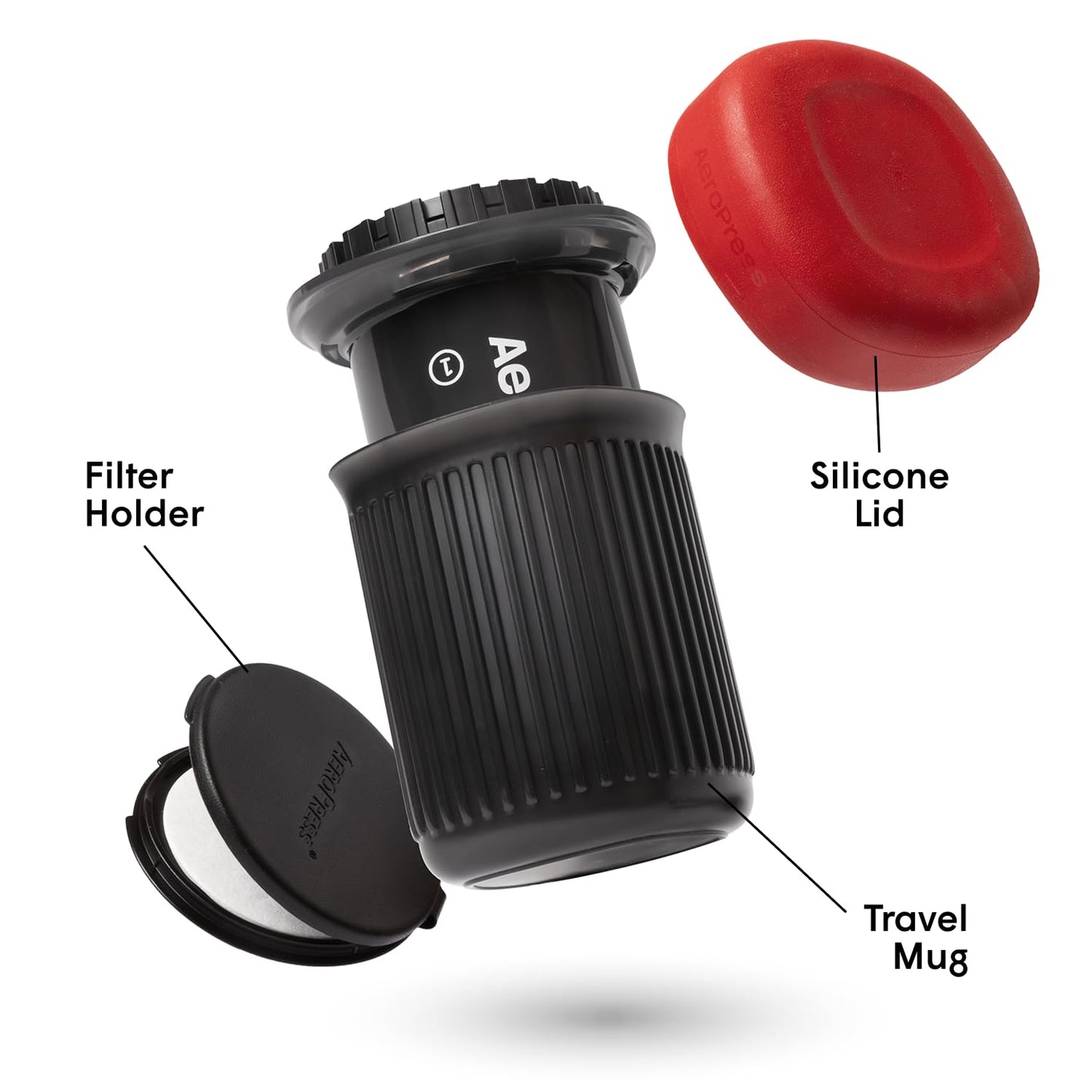 AeroPress Go, Extra Small Portable Coffee Maker Kit, Travel, Hiking & Camping, All-in-One French Press, Pour-Over & Espresso Style Manual Brewer, 2 Min Brew Makes a Less Bitter, More Flavorful Cup