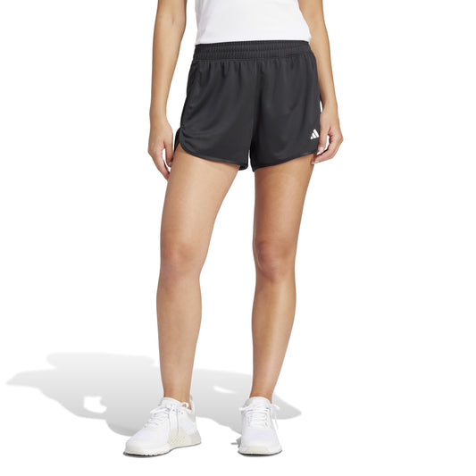 adidas Women's Pacer Essentials Knit High-Rise Shorts, Black, Medium/5" Inseam