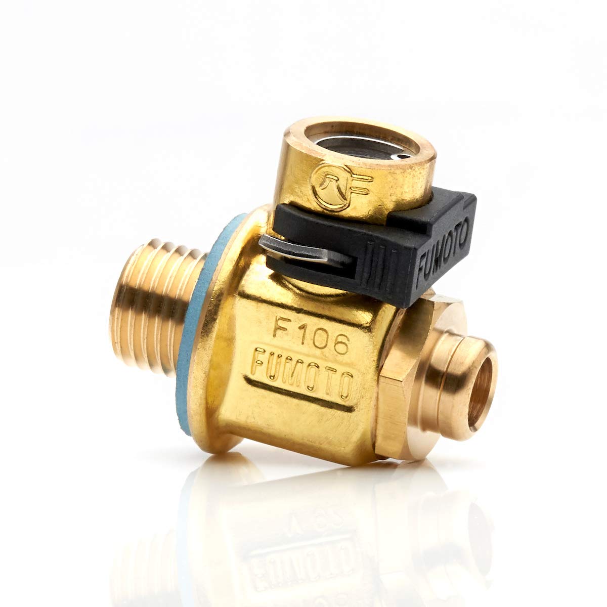 Original Fumoto F108S FS-Series Drain Valve with Short Nippple with Lever Clip, Bronze, 16mm-1.5