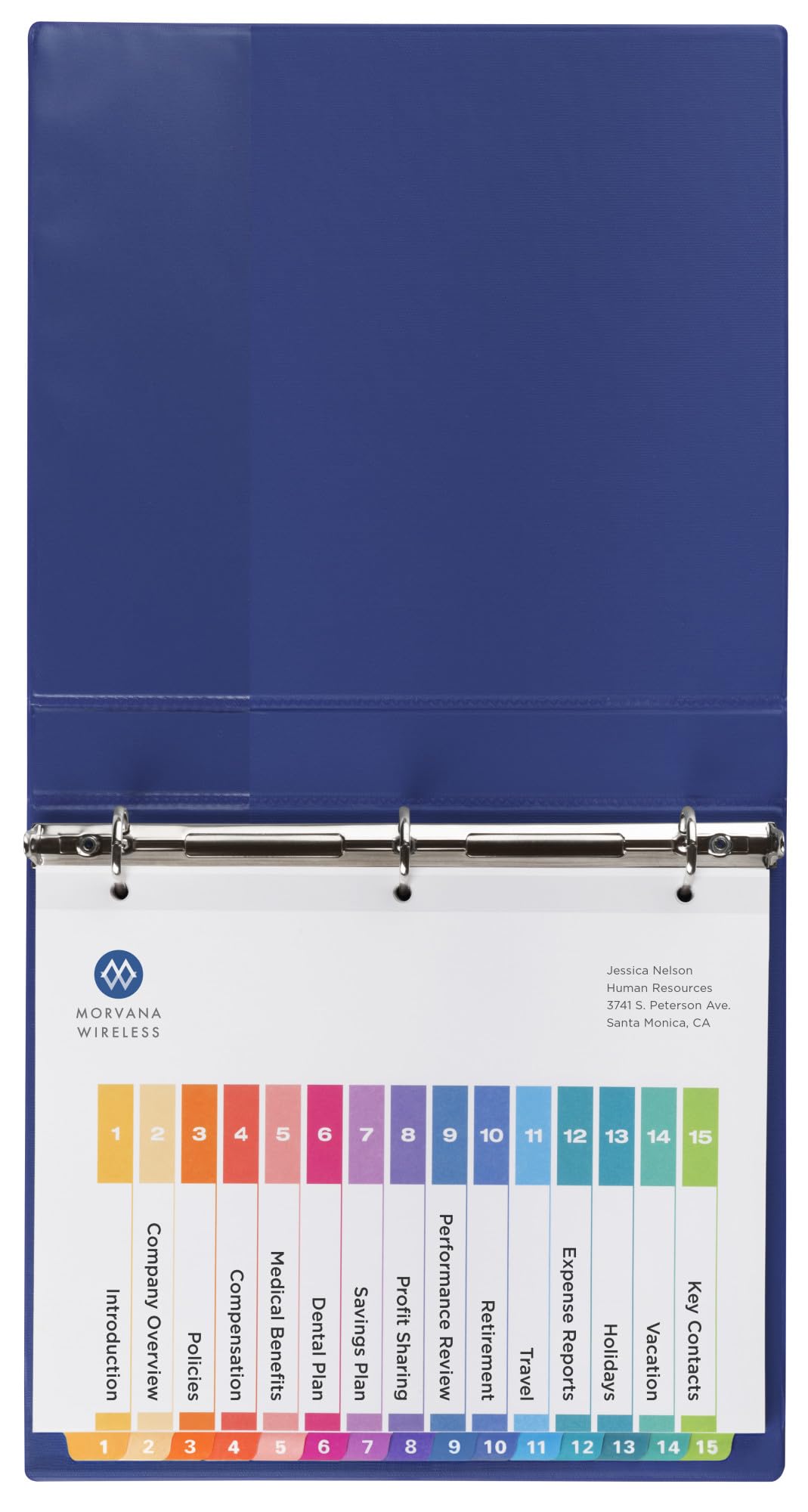 Avery Ready Index Table of Contents Dividers, 15-Tab, Multi-Color, 6 Sets (11197)