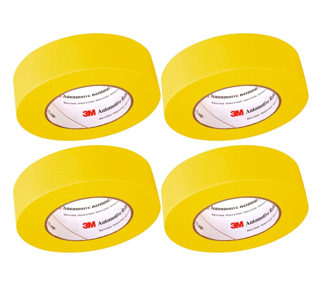 3M 06654 Automotive Refinish YjVuw Masking Tape, 36 mm x 55 m (4 Pack)
