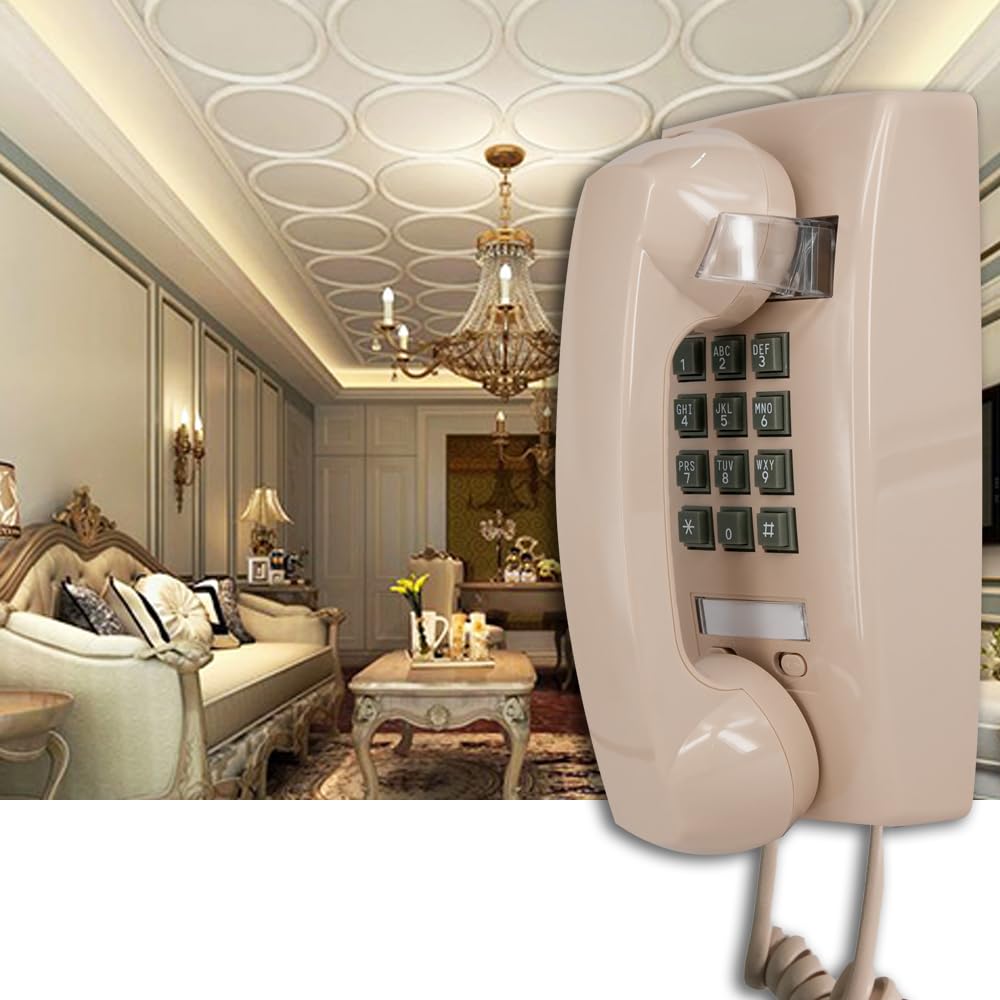 GHYTMTHOT Wall Phone, Wall Phones for landline Wall Mount, Used for Hotel School and Home.