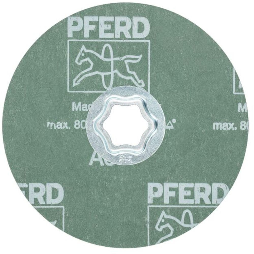 PFERD 40100 Combiclick Fibre Disc, Aluminum Oxide A Type, 5" Diameter, 12200 RPM, 36 Grit (Pack of 25)
