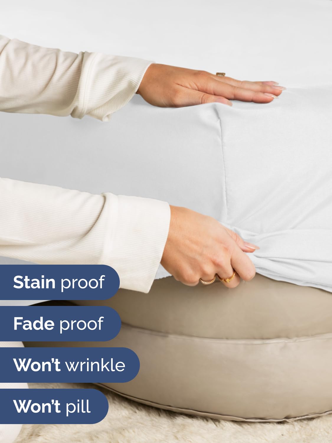 Extra Deep King Fitted Sheet - Hotel Luxury Single Fitted Sheet Only - King Sheet Easily Fits 18 inch to 24 inch Mattress - Soft, Wrinkle Free, Breathable & Comfy Extra Deep Pockets White Fitted Sheet