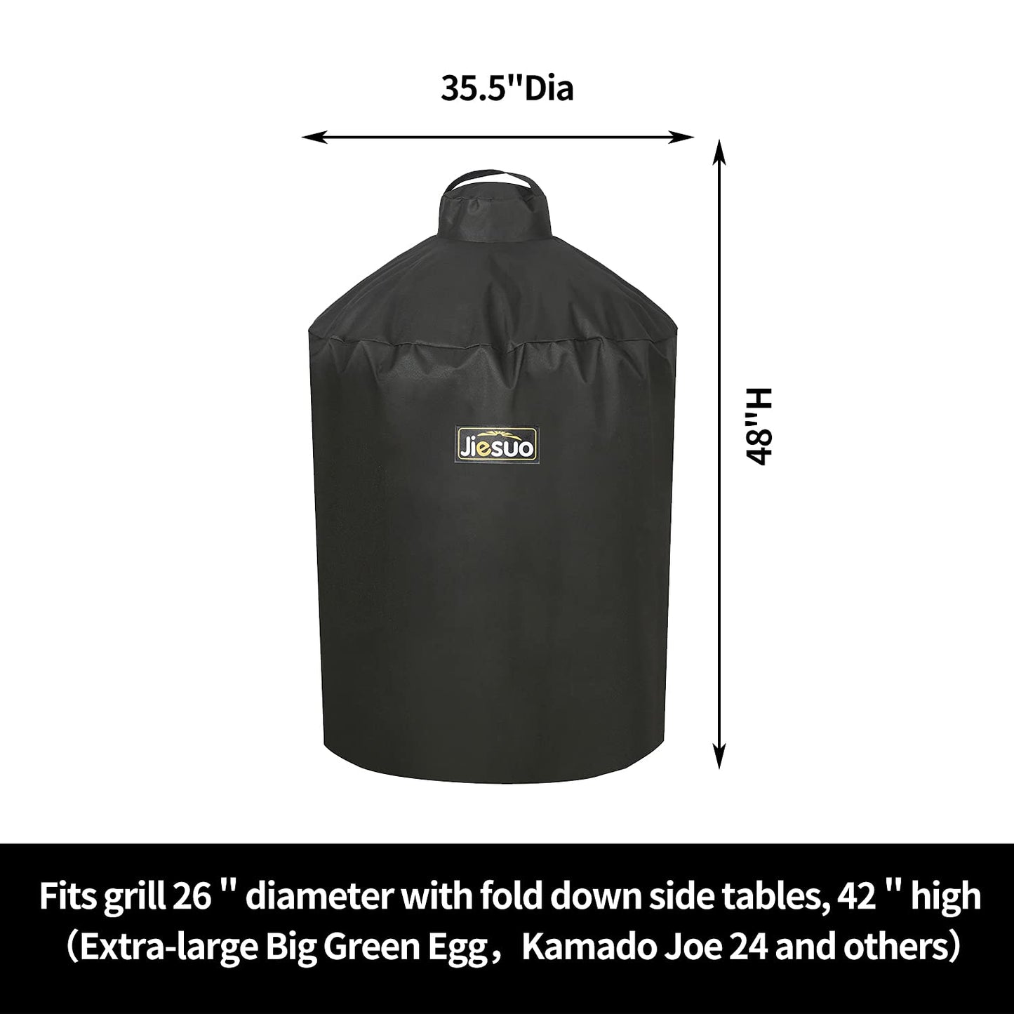 JIESUO Cover for Large Big Green Egg, Extra Large Big Green Egg Grill Accessories, Heavy Duty Waterproof BBQ Cover