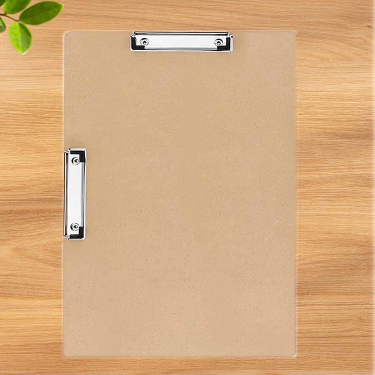4 Pcs 11x17 Clipboard Wooden Lap Board with Low Profile Clip Brown Double Landscape Clip Hardboard Drawing, Large Clipboard for Drawing, Sketching, Art Classroom Office Supplies