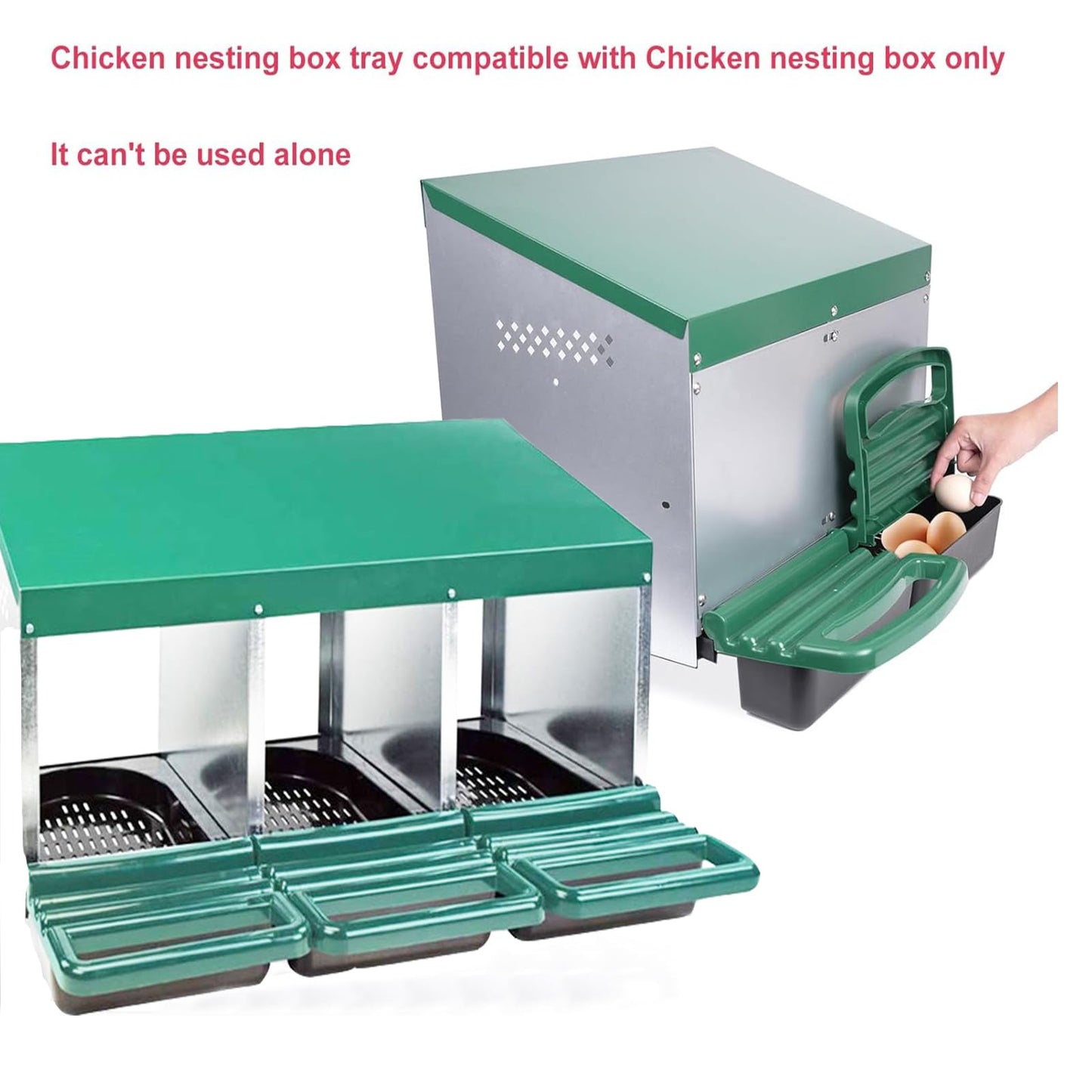 Chicken Nesting Box Tray, Plastic Laying Box Tray for Chicken Nest Boxes