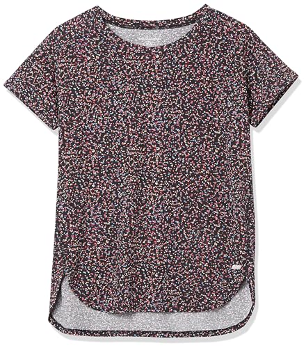 Amazon Essentials Women's 2-pack Studio Relaxed-fit Lightweight Crewneck T-Shirt, 2-pack Black/Black Multi Confetti Print, X-Large