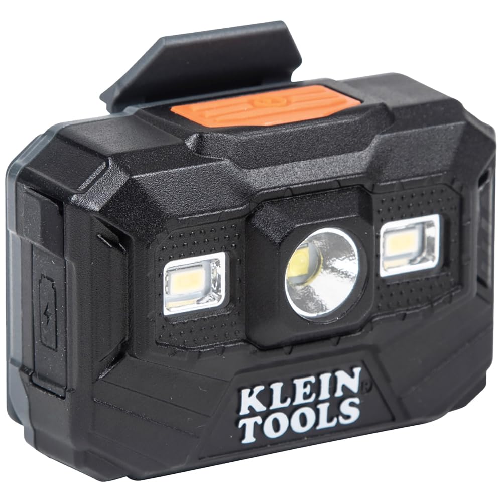 Klein Tools 56062 Rechargeable LED Headlamp/Worklight for Klein Hardhats, 300 Lumens, All-Day Runtime, 3 Modes, for Work and Outdoors