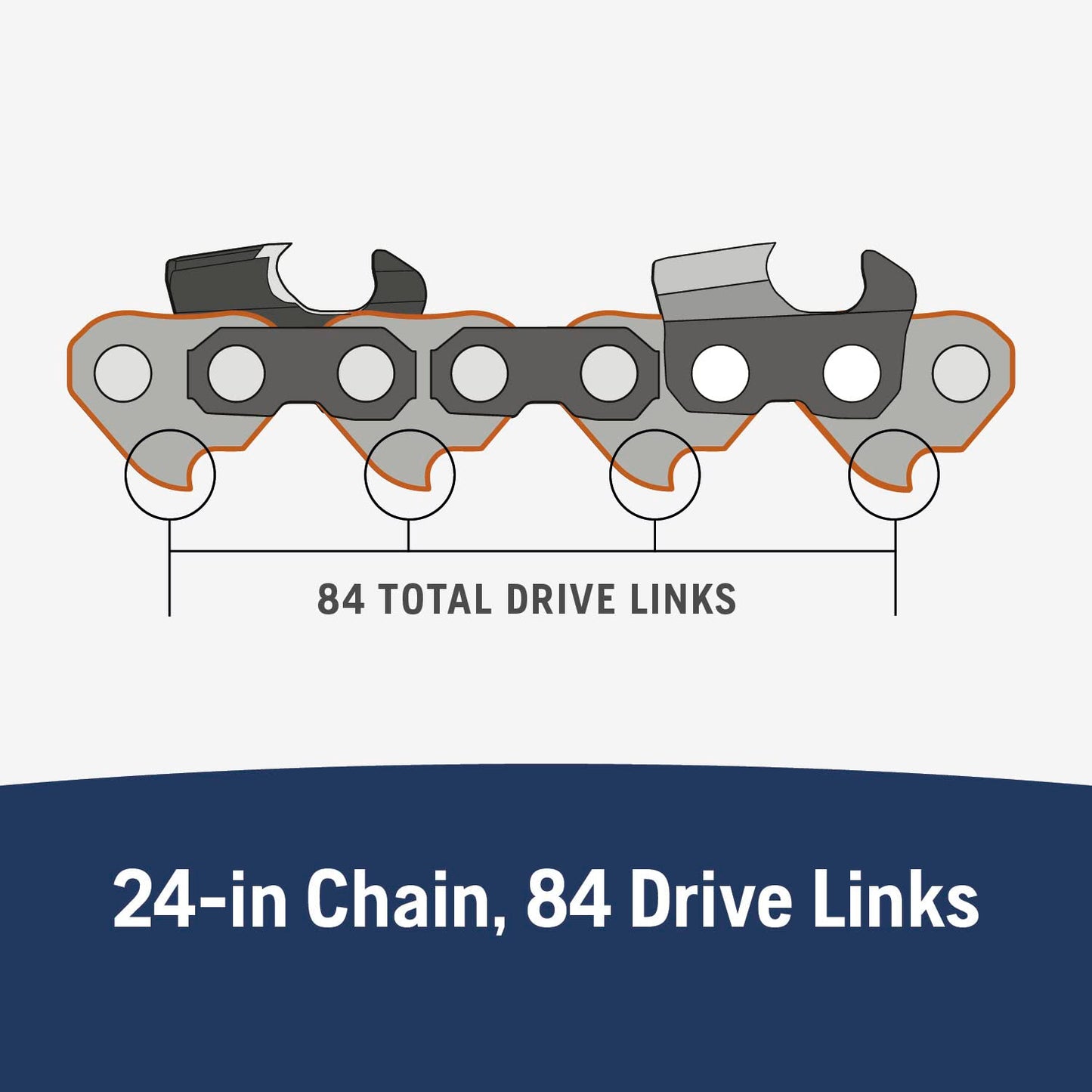 Husqvarna S83G 24 Chainsaw Chain, 3/8'' Pitch, .050 Guage, 84 DL