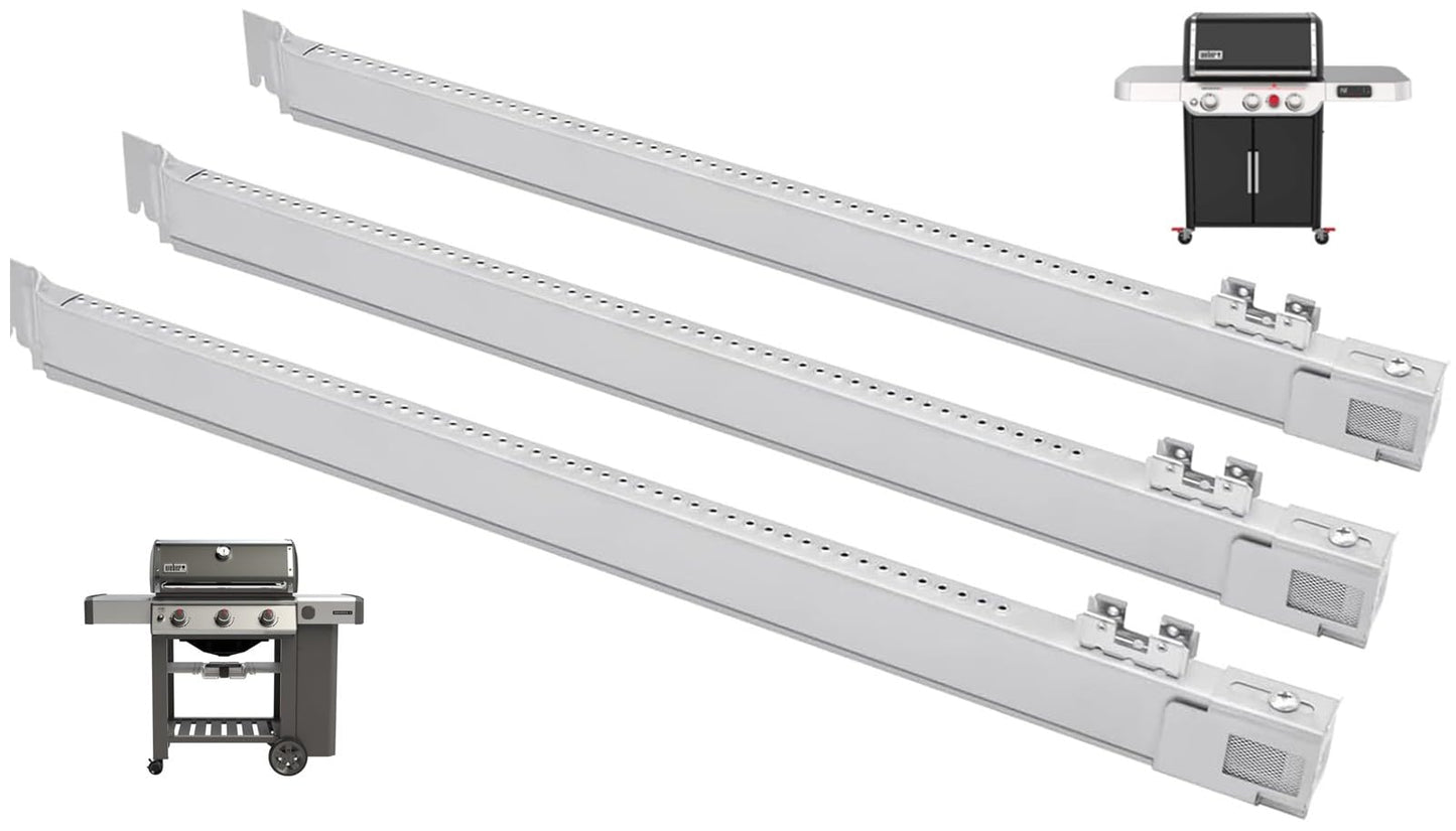 67489 67491 19 1/2" Burner Tubes for Weber Genesis II Grill Parts, Replacement for Weber GS4 Genesis 2 E-310 E-330 S-310 E-315 S-335 S-345 Grill Parts, for Weber 3 & 6 Burner Genesis II &II/LX Grills