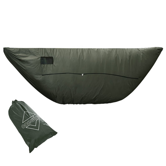 Onewind Premium Hammock Zipper Windsock for Zipper Netted Hammock, Hammock Winter Sock for Wind Blocker, Lightweight & Wind-Resistant Protector for Cold Weather, OD Green, 126''x50''