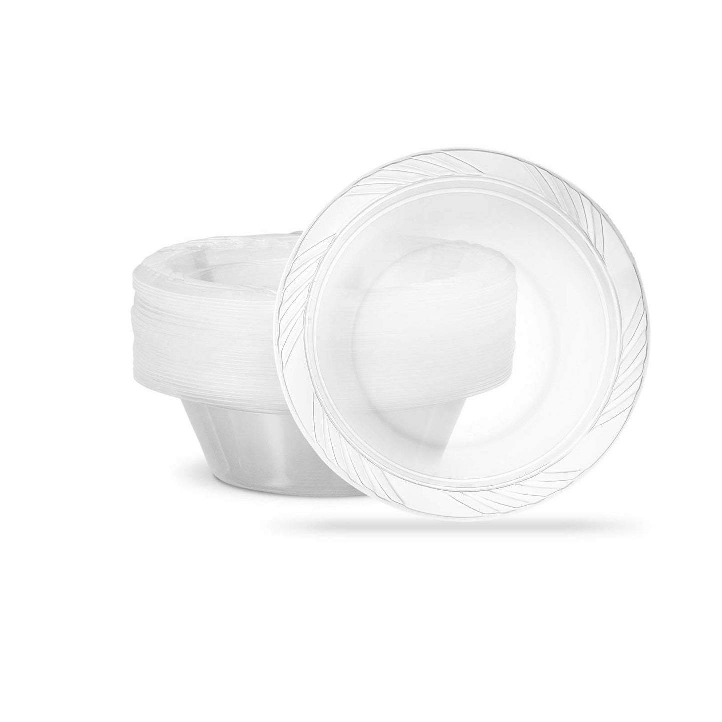 PLASTICPRO 5 ounce Premium Crystal Clear Disposable Plastic Dessert Size Party Bowls Pack of 160