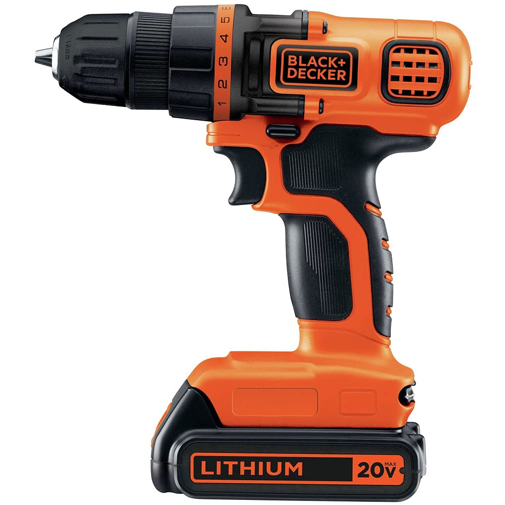 BLACK+DECKER 20V MAX Cordless Drill and Impact Driver, Power Tool Combo Kit with Battery and Charger (BD2KITCDDI)