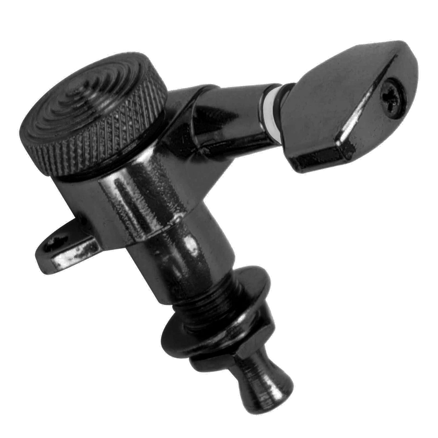 Lock String Tuning Key Pegs, Fastened Vintage Guitar Locking Tuners with 6 Screw, Detachable Locking Guitar String Tuning Pegs for Electric or Acoustic Guitars (Black)