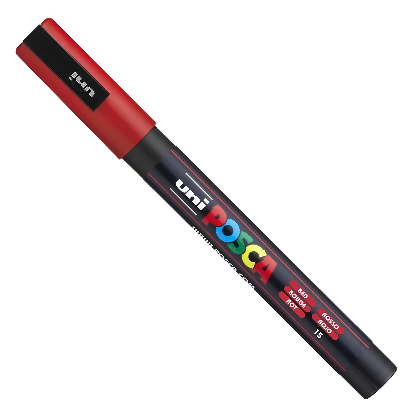 Posca PC-3M Water Based Permanent Marker Paint Art Pen - Professional 12 Pen Set - Extra Black + White