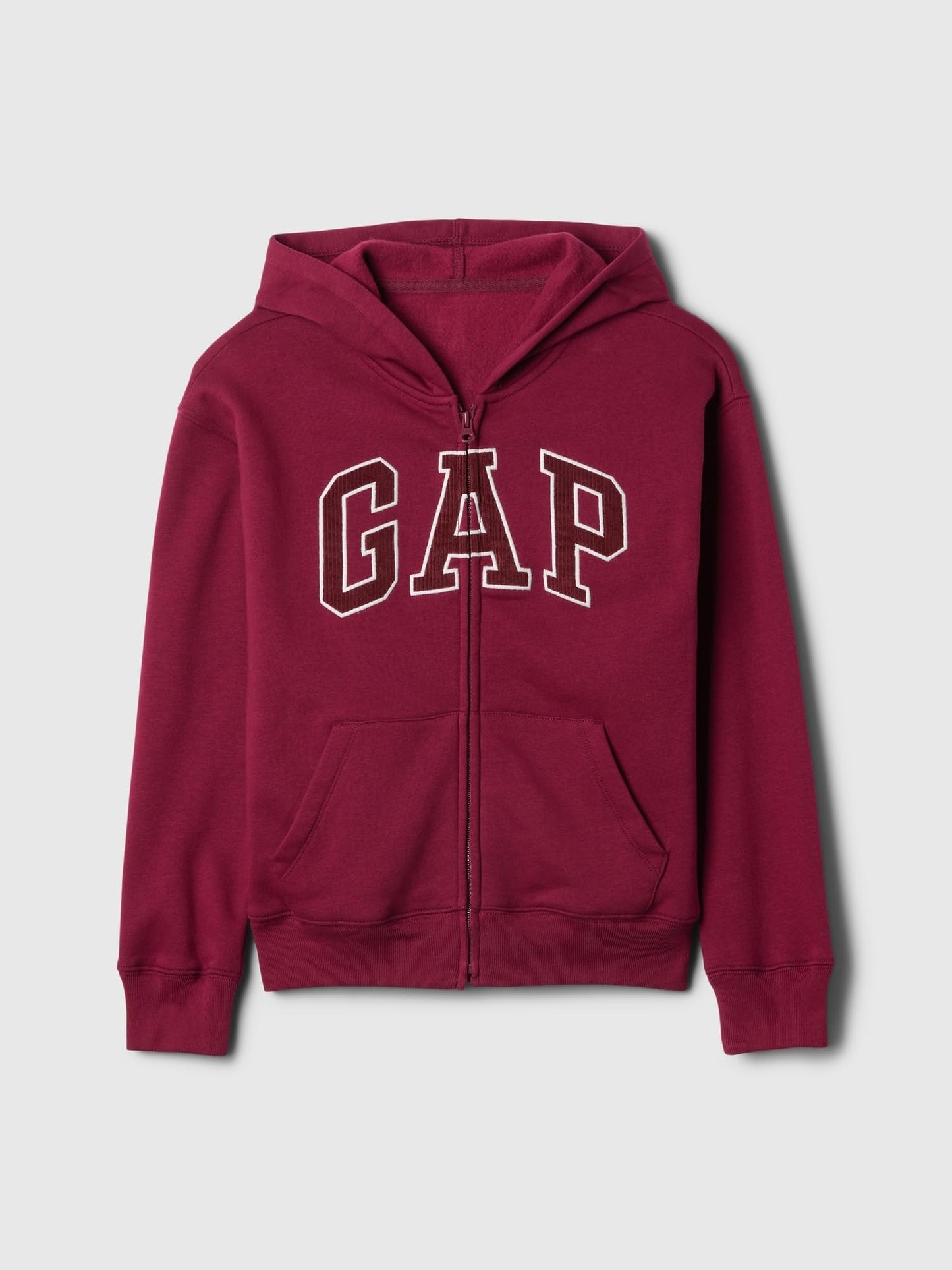 GAP Boys' Heritage Logo Full Zip Fleece Goodie, Red Delicious, X-Large