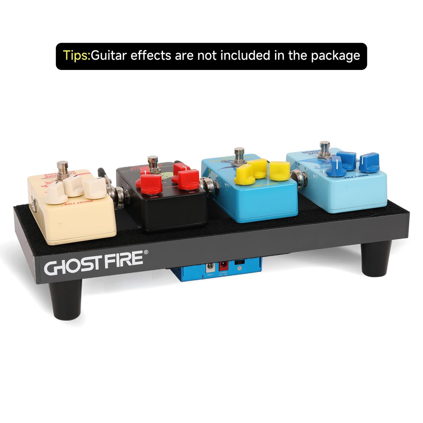 Ghost Fire Guitar Pedal Board Aluminum Alloy 0.8lb Super light Effect Pedalboard13.7''x5.5'' with Carry Bag,SPL-01