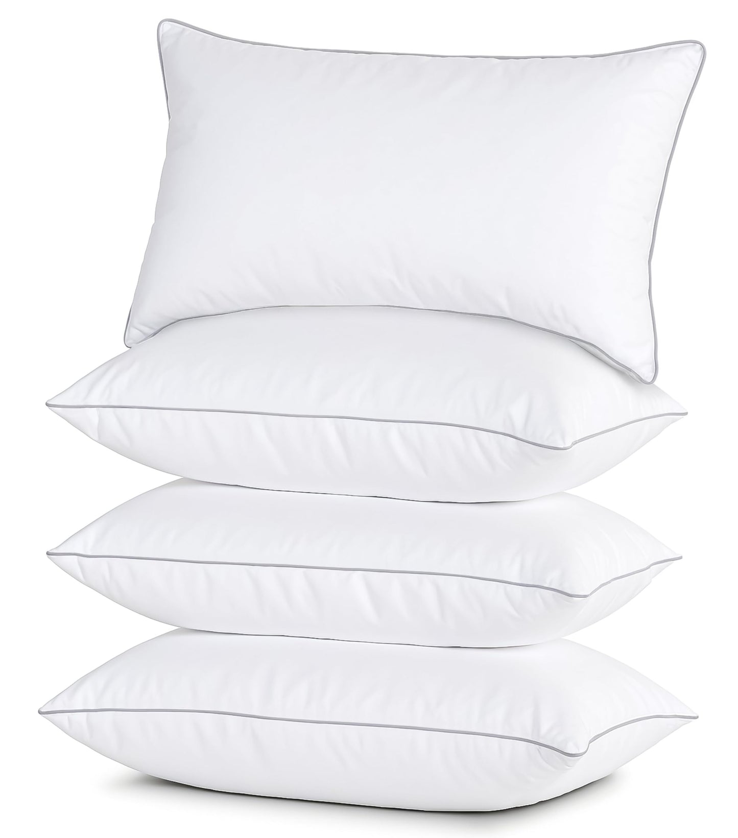 Casa Platino Bed Pillows Standard Size 4 Pack (20x26) - Down Alternative Sleeping Pillows, Hotel Quality, Hypoallergenic & Supportive for Side & Back Sleepers