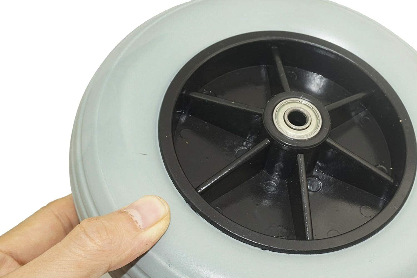 (Pair of Two) ，8" x 2" (200x50) Solid Rubber Front Rear Caster Tires Wheels Assembly for Power Wheelchair's/Electric Wheelchair for Many Standard Wheelchairs Replace