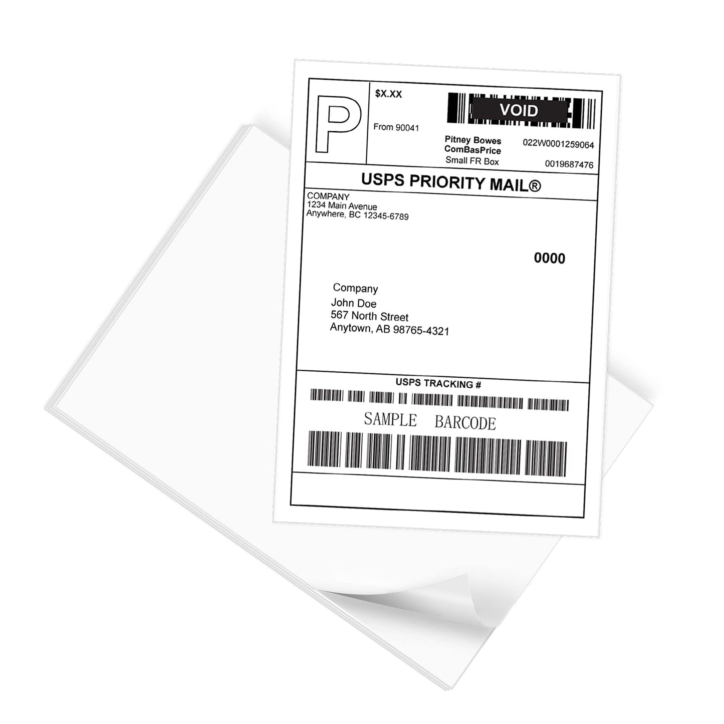 9527 Product Full Sheet Shipping Labels, 8-1/2" x 11" Blank White Sticker Paper, Self Adhesive Address Labels for Laser/Inkjet Printers, 500 Labels