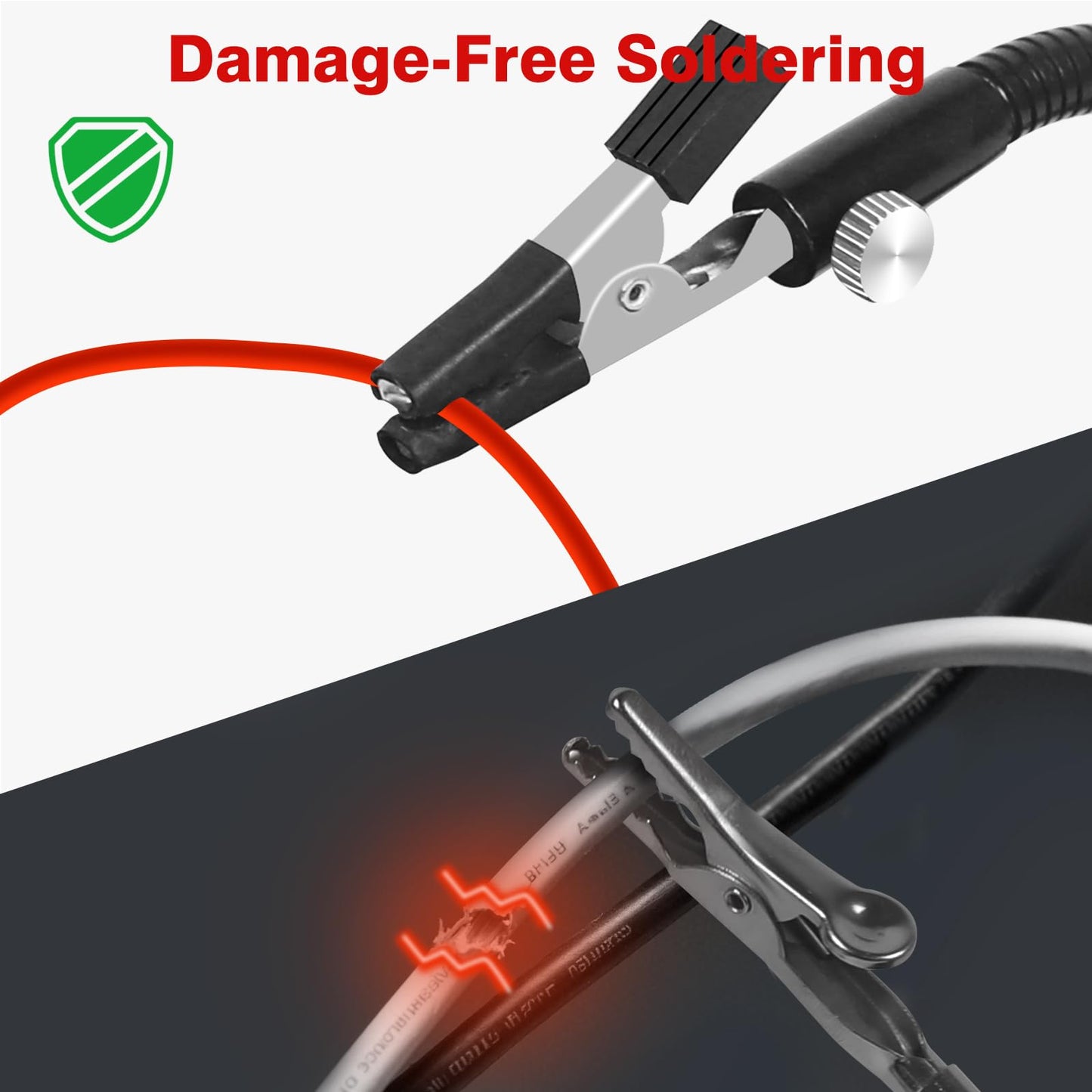 Magnetic Helping Hand, Soldering Helping Hands, 4 PCB Pillars Circuit Board Holder with Flexible Metal Arms Heavy Duty Base Electronic Repair Tool