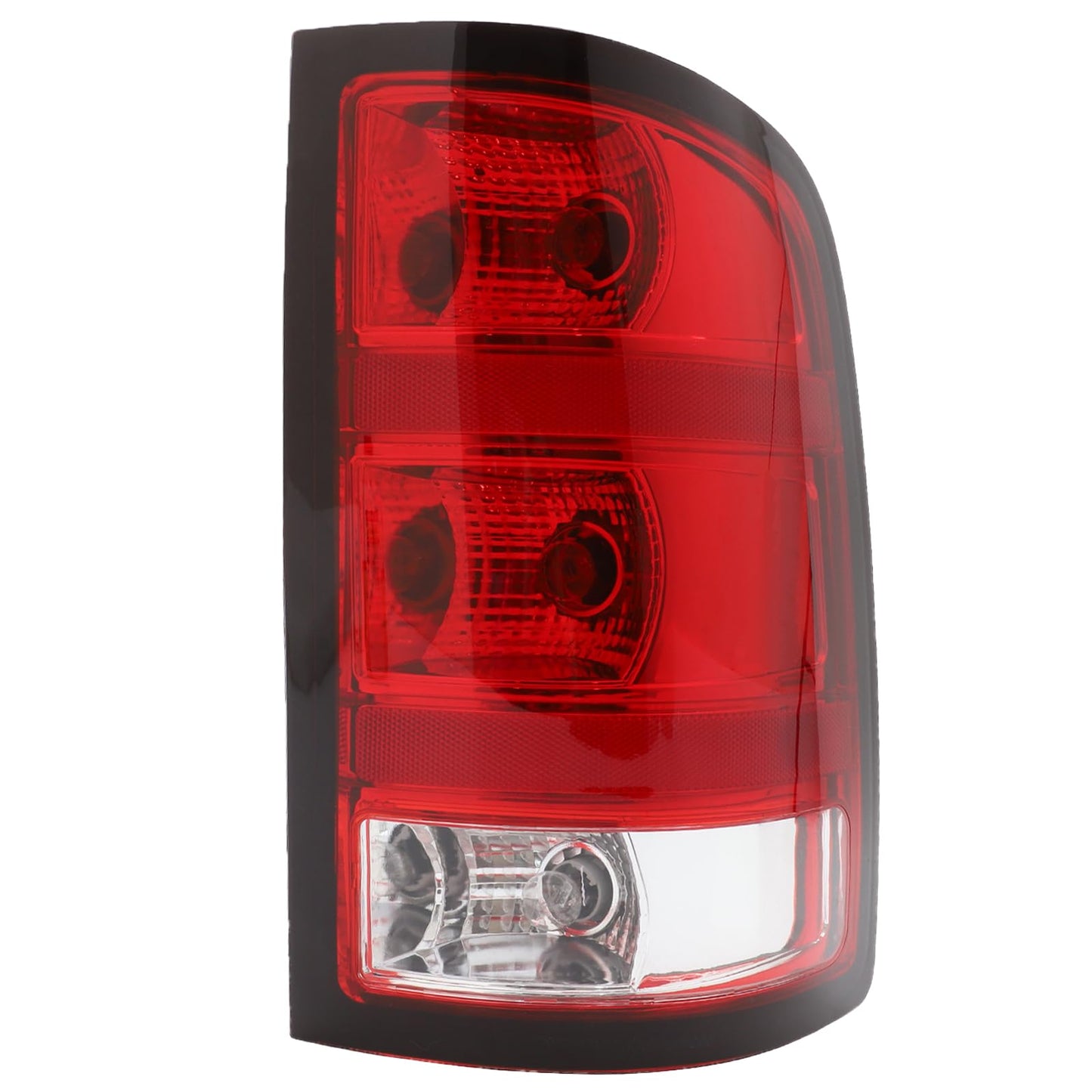 Right Tail Light Compatible With 2007-2013 GMC Sierra 1500 2500HD 3500HD Right Passenger Side Rear Brake Lamps With Bulbs and Harness Included Black Edge Replace# GM2800208,GM2801208