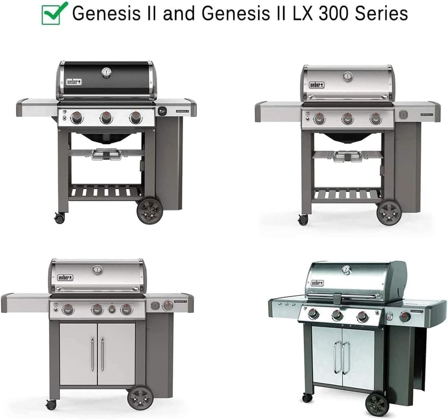 GFTIME 17" Flavorizer Bars & Heat Reflector for Weber Genesis II/LX 300 Series II E-310, II E-330, II E-335, II LX S/E-340 (2017 and New), Heating Plates Replacement Parts for Weber 66032 66040