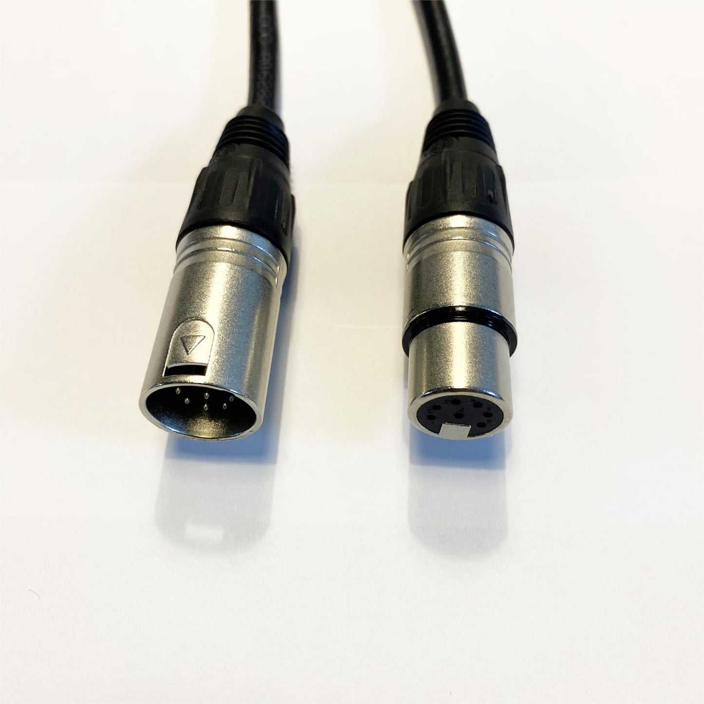 FOWIUNYE 6.56ft 7 Pin XLR Connector Cable, XLR Microphone Cable Balanced Male to Female Connections for Microphone and Audio Interface, Straight Female to Male Plug Cable（2Meter）