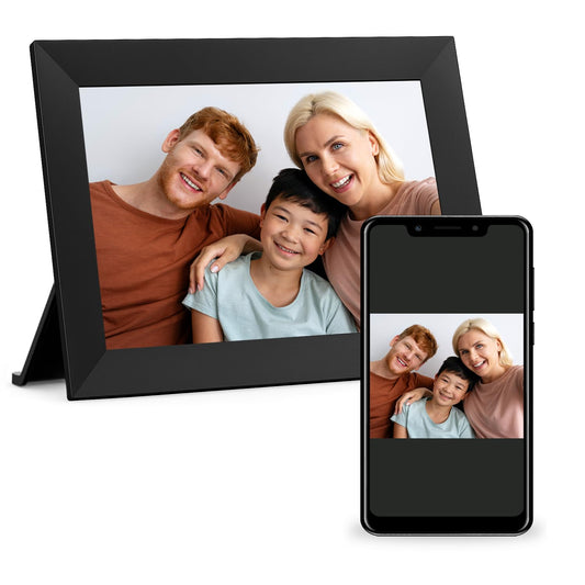 10.1 Inch WiFi Digital Picture Frame, 1280×800 HD IPS Touch Screen, 16 GB Memory, Auto‑Rotate, Wall‑Mountable