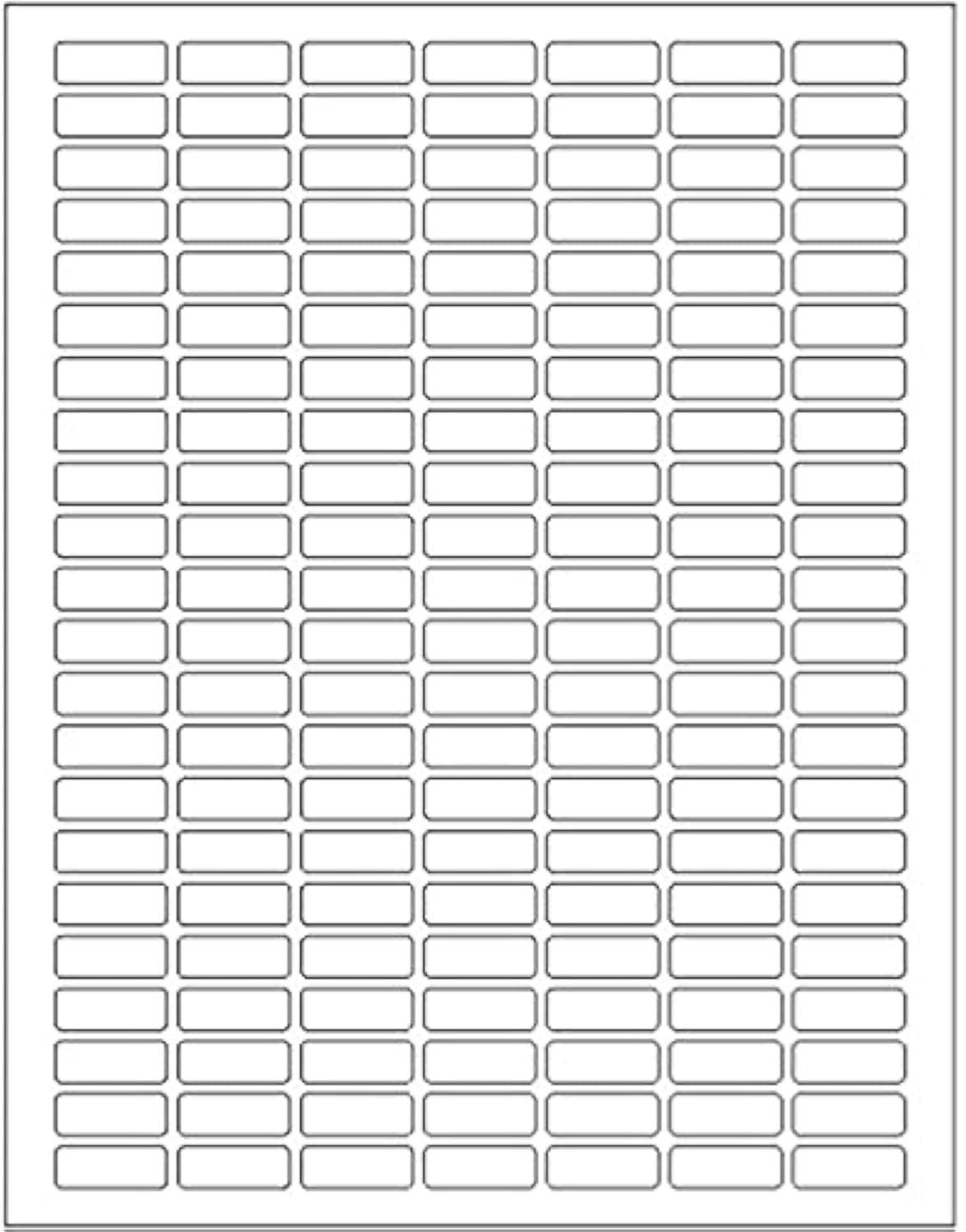 White Printable Labels Sheets + Bonus Color Labels White Rectangular Stickers (1" x 0.375") Produce Excellent Results with Standard Laser Printer-Template Included - 15700 Pack