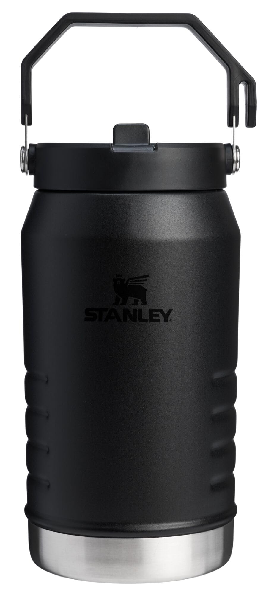 Stanley IceFlow 2.0 Flip Straw Jug with Handle 64 oz | Twist On Lid and Flip Up Straw | Leakproof for Travel and Sports | Insulated Stainless Steel |BPA-Free | Black 2.0